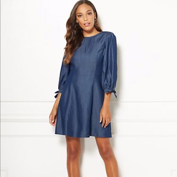 eva mendes denim dress